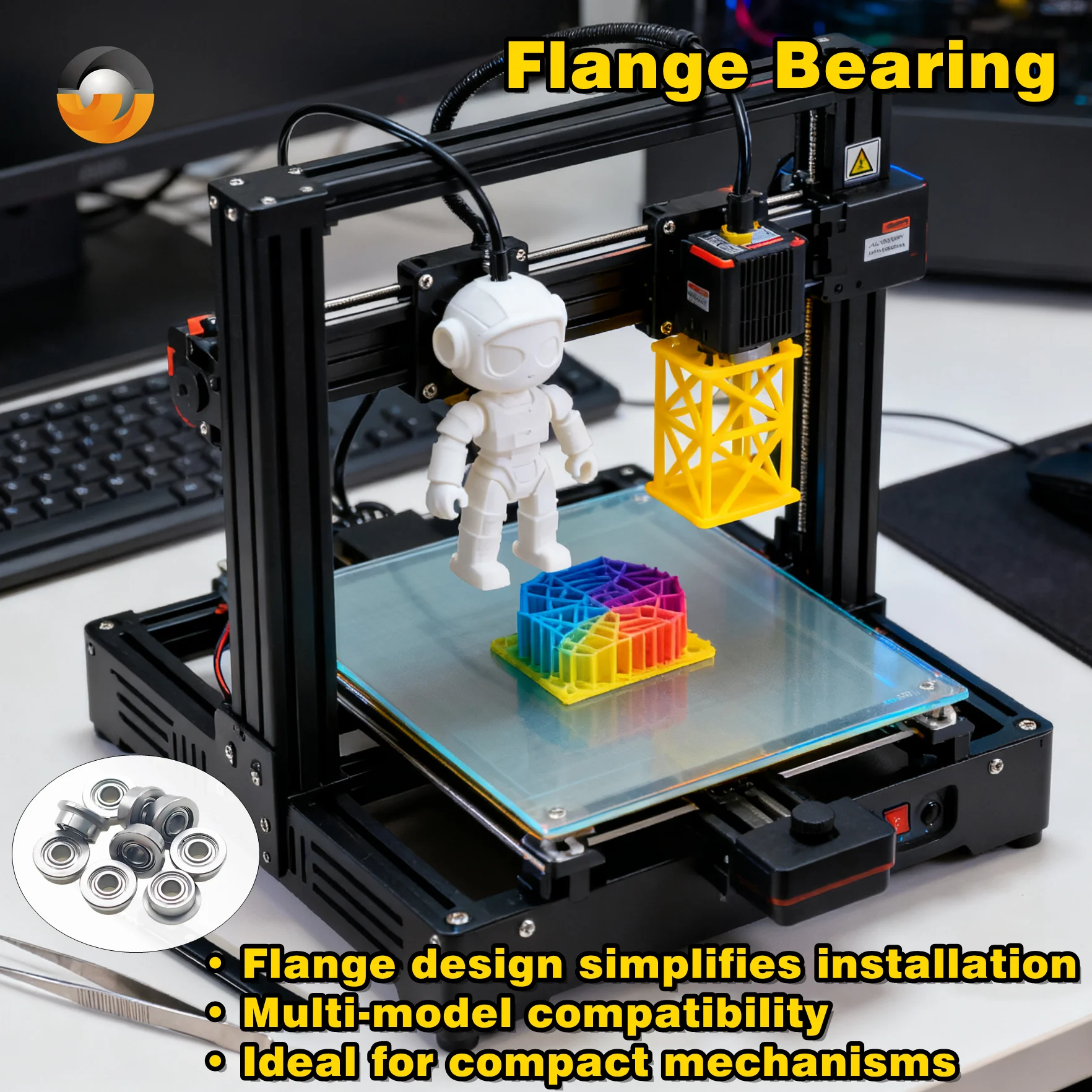 

10PCS MF52ZZ ABEC-7 Miniature Flange Bearings. Includes MF63, MF74, MF105, MF106, MF115, MF128 ZZ applications.