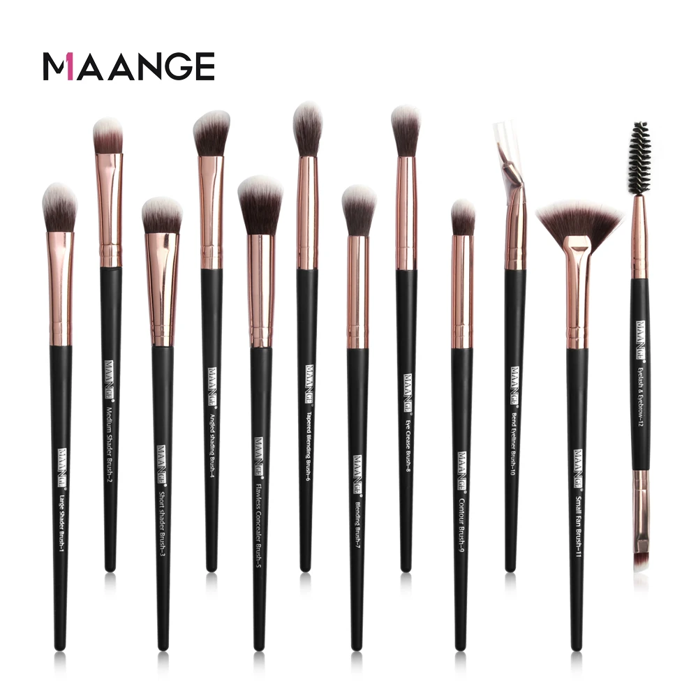 MAANGE Makeup Brushes Set 6-18Pcs Cosmetic Powder Eye Shadow Foundation Blush Blending Make Up Brush Professional Beauty Tools