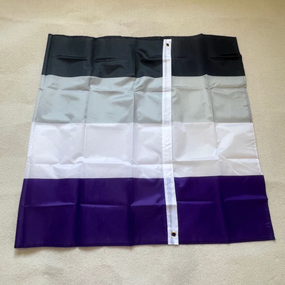 Rainbow Flag 90x150cm LGBTQIA Asexuality asexual pride Flag asexual Pride flag hung with polyester trim