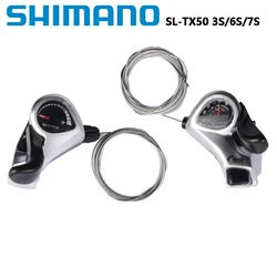 Shimano Tourney TX50 Thumb Shifter Gear Lever 3 6 7 18 21 Speed MTB For Mountain Bike Thumb Shifter Plus