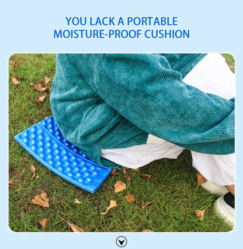 Wabenförmige Massagematte Faltbare XPE-Unterlage für Outdoor-Wandern Camping Training Park Faltbares Kissen Picknick-Sitzunterlage Feuchtigkeitsbeständige Matte – Detail 3