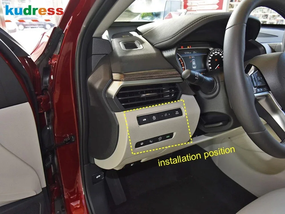 Interruptor de lámpara de cabeza de coche, botón de Control, cubierta de marco, embellecedor para Nissan Altima 2019-2021 2022 2023 2024, accesorios interiores mate