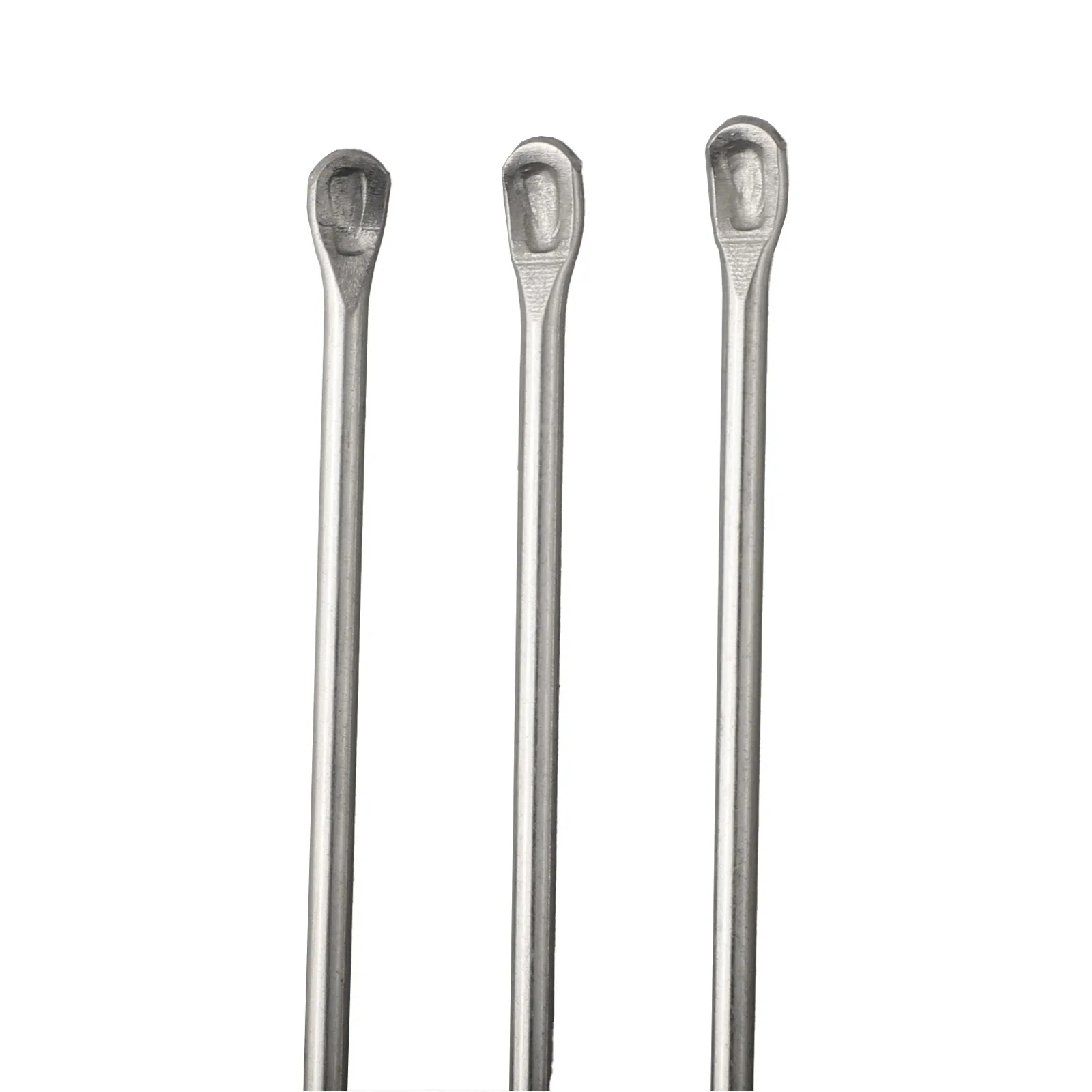 Stainless Steel 3 PCS Spoon Scoop Spatula Set for Lab Powder Measurement and Kitchen Granular Material Handling