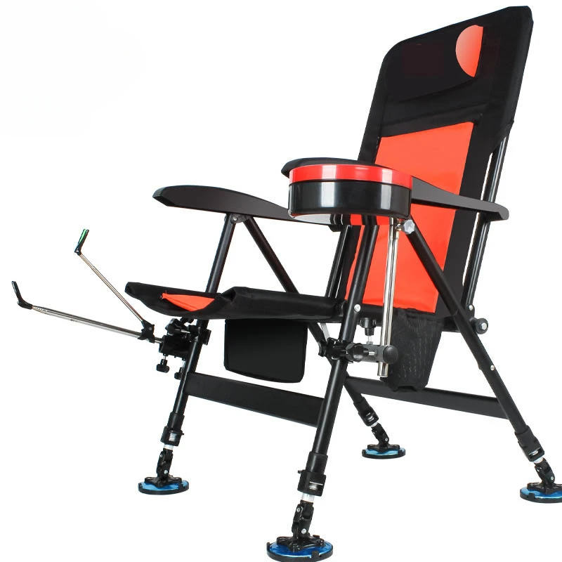 

Reclining and Foldable Fishing Chair, All Terrain Seat, Multi Functional, New