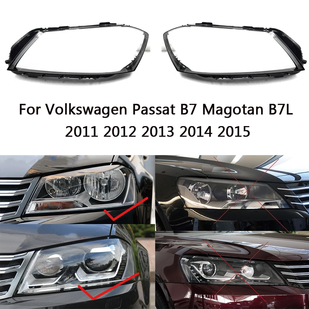 

For Volkswagen VW Passat B7 Magotan B7L 2011 2012 2013 2014 2015 Car Headlight Glass Lens Case cover Auto Shell Cover Lampshade
