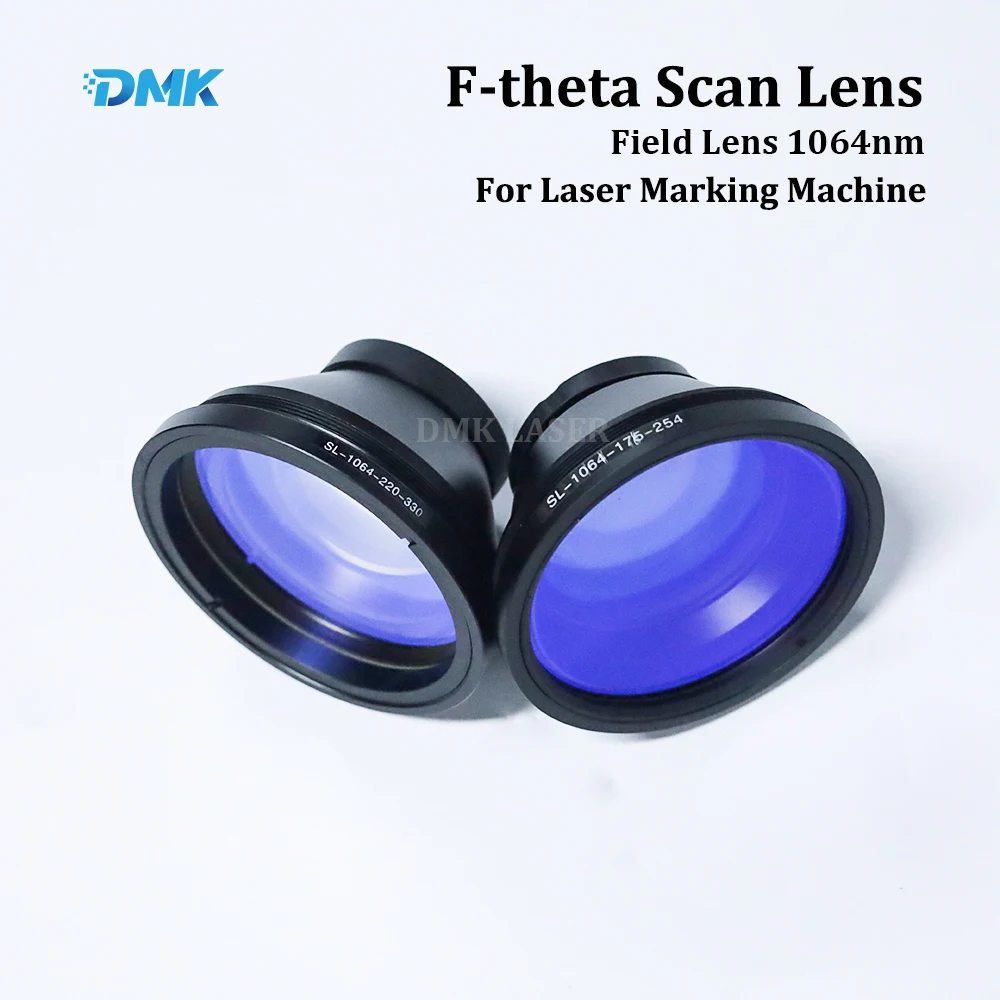 DMK F-theta Scan Lens Field Lens 70×70-300×300 F100-420mm for 1064nm YAG Optical Fiber Laser Marking Machine Parts