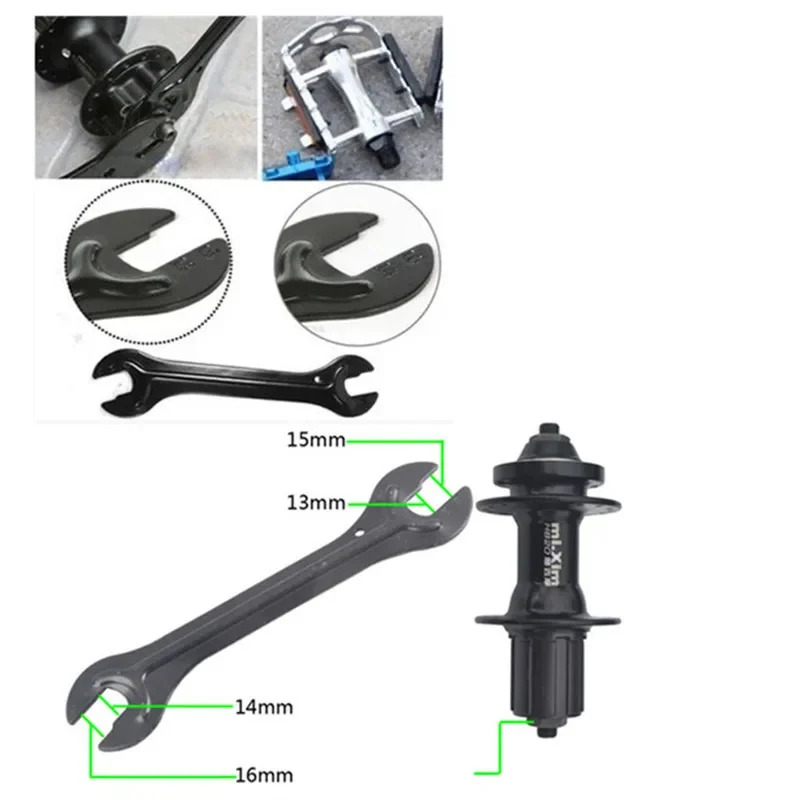 Bicycle Chainwheel Tool 13/15mm 14/16mm Bike Wheel Axle Pedal Spanner Tool Bicycle Hub Pedal Repair Wrench Road MTB Repair Tools