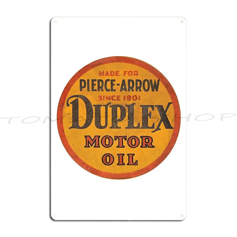 Vintage Duplex Pierce Arrow Motor Oil Metal Sign Wall Cave Create Cinema Club Create Tin Sign Poster