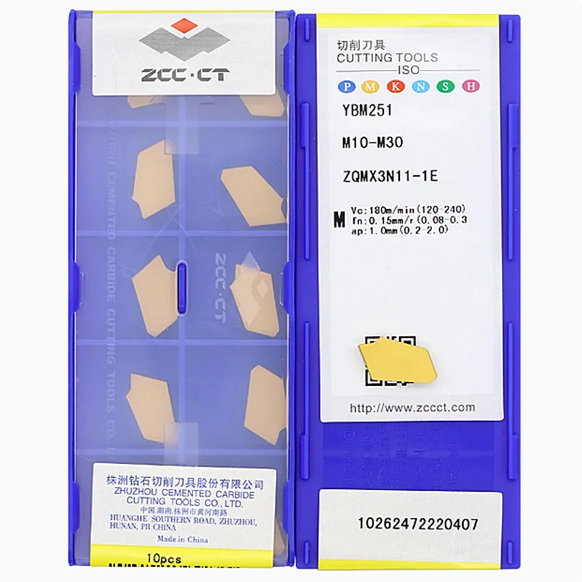 

ZQMX3N11-1E YBC152/ZQMX3N11-1E YBM251/ZQMX3N11-1E YBC251 ZCC.CT CNC blade carbide inserts turning tools inserts 10pcs/box