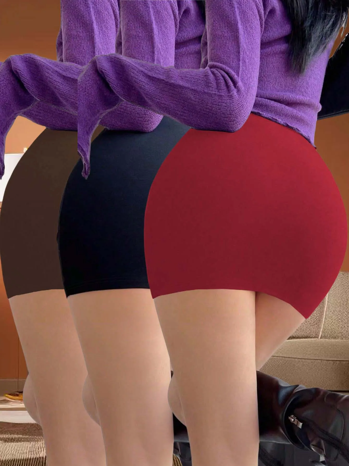 ชุดกระโปรงผู้หญิงสามชิ้นแบบใหม่ ทันสมัย เซ็กซี่ กระชับสัดส่วน และเข้ารูป