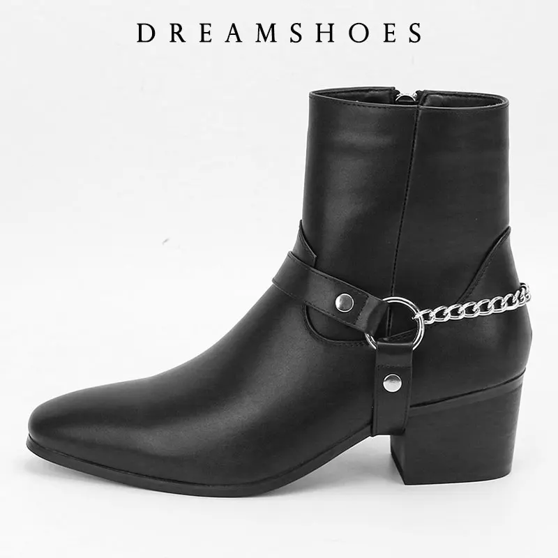 

Мужские ботинки Модельерские ботинки челси Роскошные мужские ковбойские сапоги высокого качества Черно-коричневые свадебные офисные модельные туфли на молнии