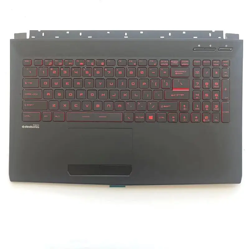 Imagem -02 - Laptop Upper Case Palmrest Cover c Shell Teclado Retroiluminado Vermelho Novo Msi Gl62 Gp62 Ms16j5 16j9 16jb 3076j1c614