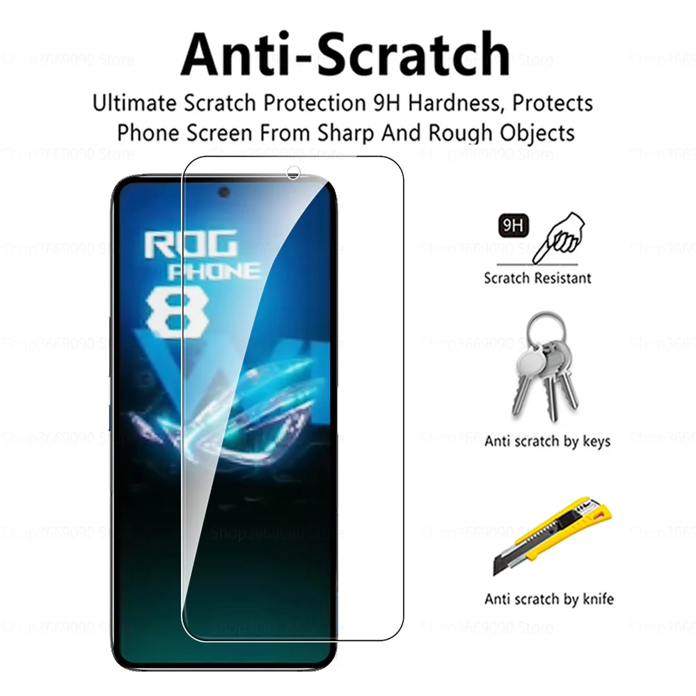 1-4Pcs Full Cover Tempered Glass For Asus ROG Phone 8 Pro Screen Protector ROG Phone 8 Phone8 Pro 8Pro 5G Armor Protective Film