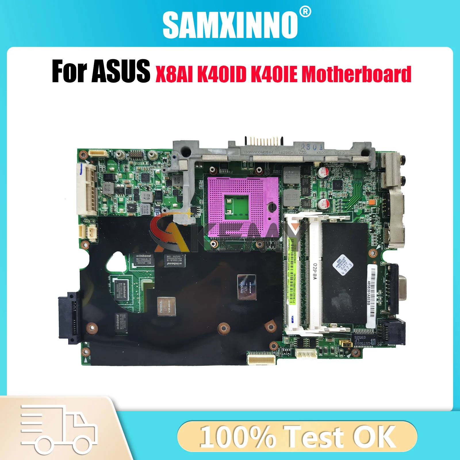 

K40ID Laptop Motherboard For ASUS K40I K40IJ K40ID K40IE X8AI K40IN Notebook Mainboard 100% tests OK fast shipping Top quality