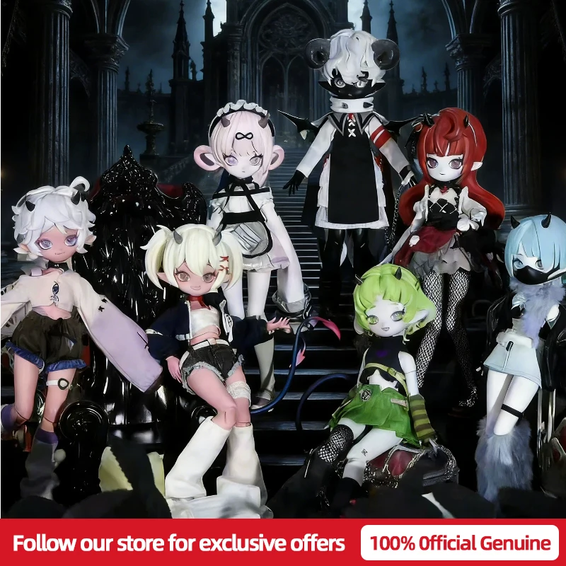Оригинальные коллекционные фигурки BJD серии Devil Horn в масштабе 1/8, шарнирные, в слепой коробке, настольные украшения, модные коллекционные куклы, подарки