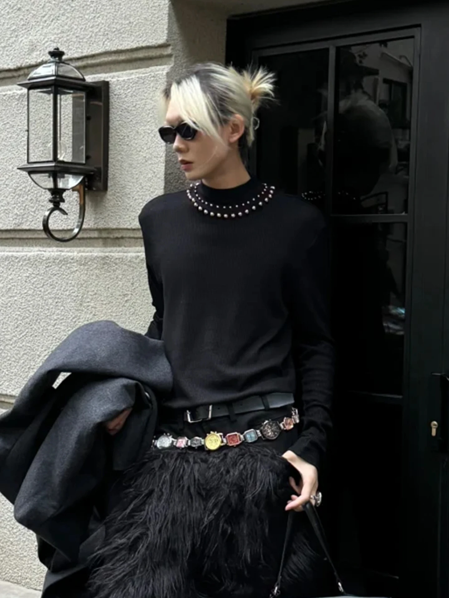 

Мужской трикотаж с высоким воротником Pearl f, зимний базовый слой, внутренняя одежда, повседневный стиль, длинный рукав, теплый, цветной