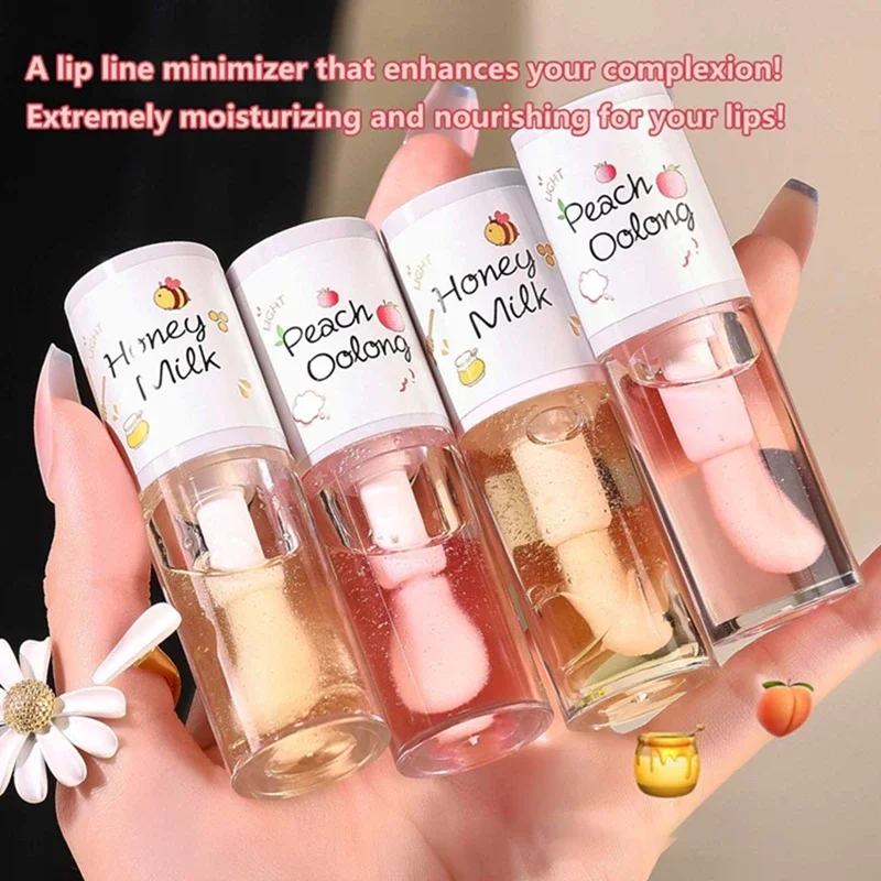 5 مللي زيت جوهر الشفاه المرطب الأبيض الخوخ عسل الألونج الحليب الشفاف المغذي العناية بالشفاه النفط الكرز الشفاه بلسم 2026