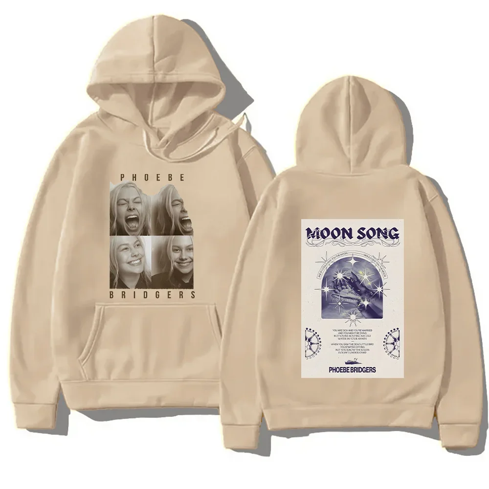 Fashion Women Casual Hoodies Phoebe Bridgers Indie Folk Sweatshirts Unisex with Pocket Hoody Oversized Versatile Soft Pullovers