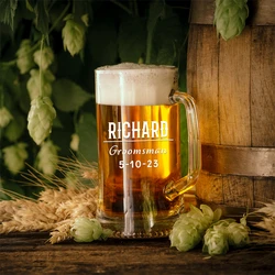 Gifts For Groomsmen Personalized Beer Gifts Engraved Glass Beer Customized Father's Day Gifts Birthday Present for Him Brother