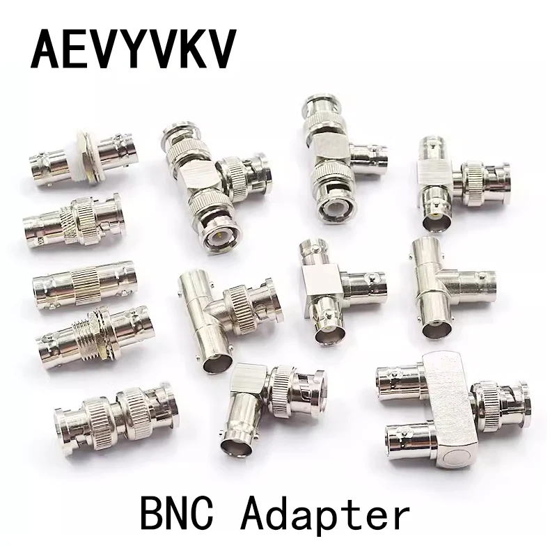 BNC Connector Q9 BNC To BNC Male Female 90 Degree Right Angle Tee Type 3way 4way Splitter 2x Double Male Female 3+4Type Brass