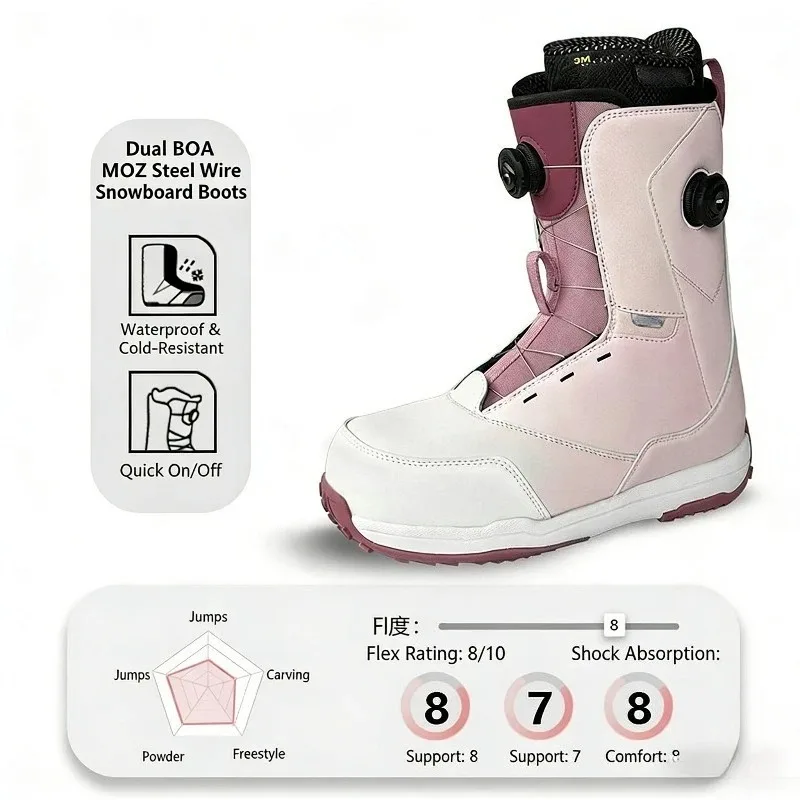 Unisex Quick-Wear Snowboard- und All-Terrain-Skischuhe für Erwachsene