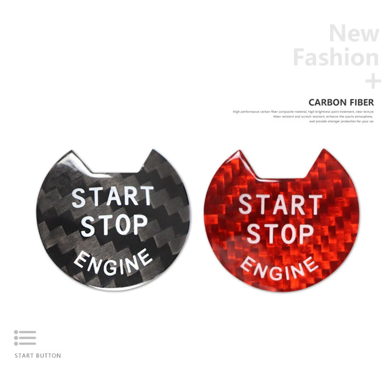 1Pcs Carbon Fiber Car Engine Start Stop Push Button Cover For Nissan Altima Maxima Pathfinder Titan For Infiniti Q50 Q60 QX60 - view 4