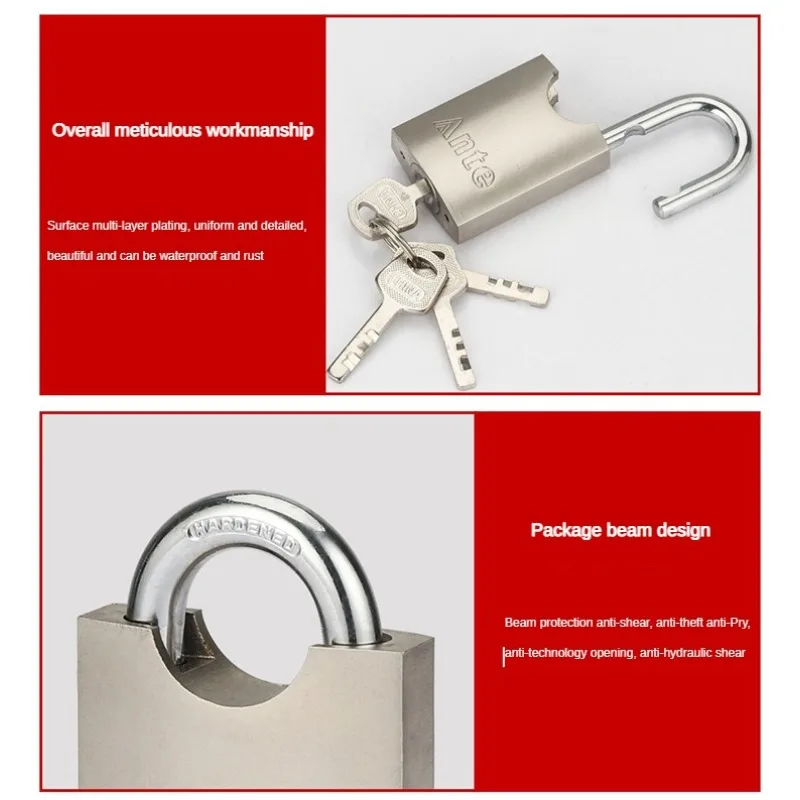 Solid Arc Disc Padlock Stainless Steel Shackle Pad Lock With High Quality Door Lock Household Small Lock Head locks