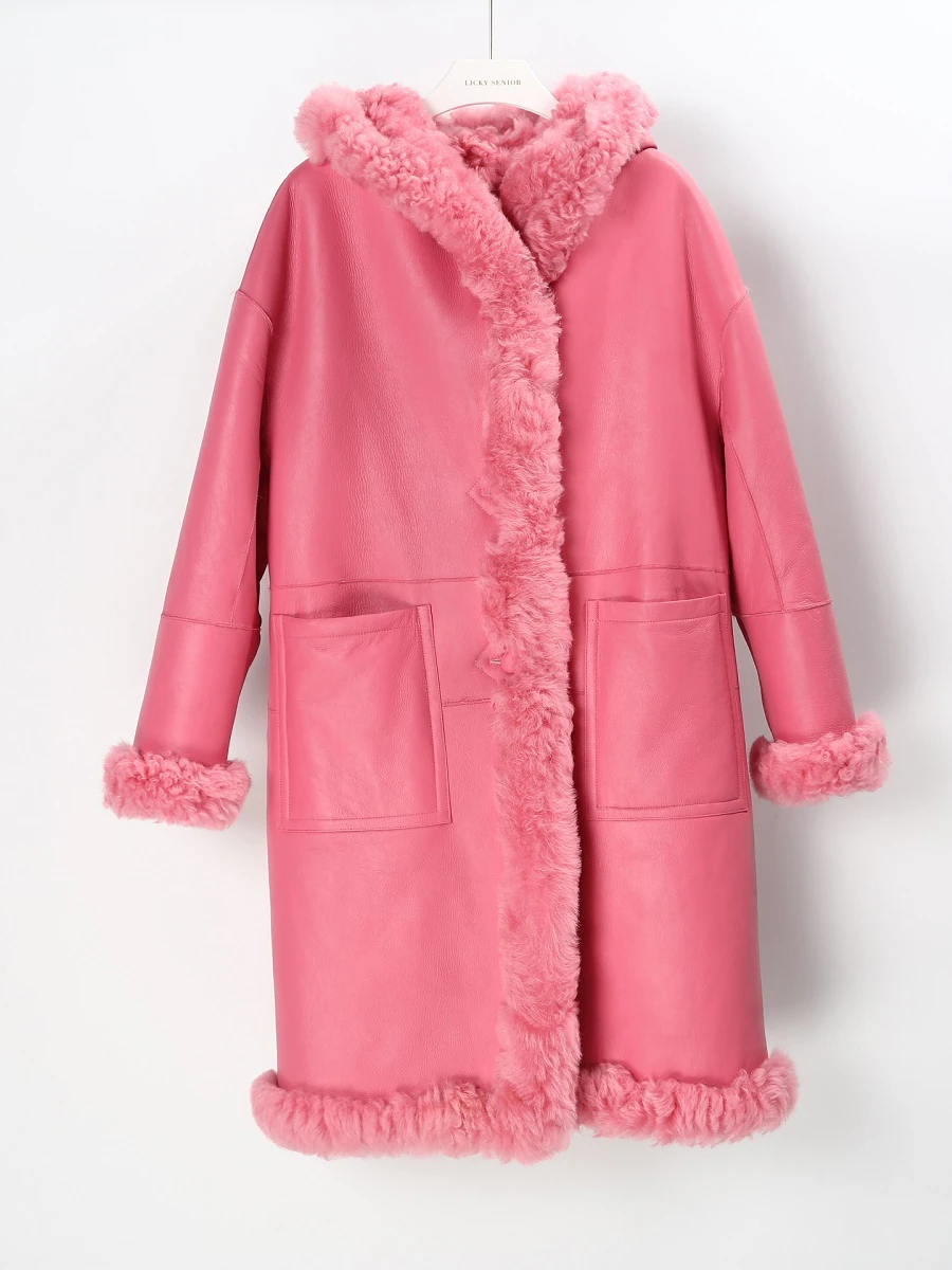 MENINA BONITA – manteau en vraie fourrure de mouton mérinos naturelle pour femme, veste réversible, chaud, en cuir véritable, nouvelle collection hiver 2022