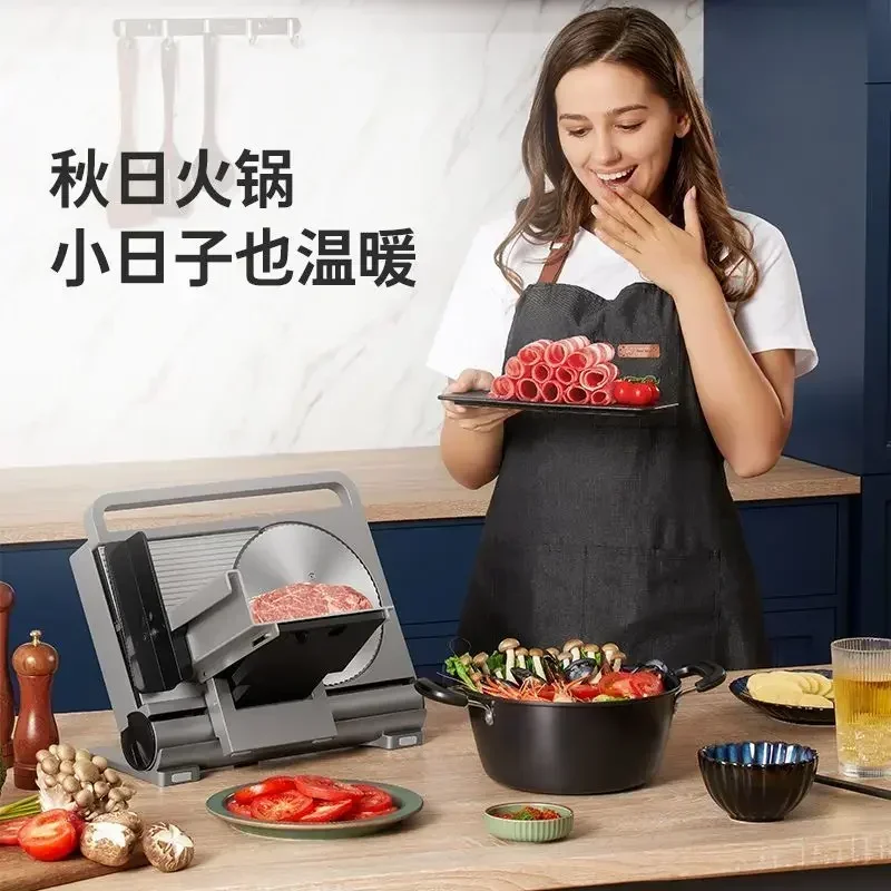 Household & Small Commercial Folding Meat Slicer  Effortless Bread & Mutton Roll Slicing  shawarma machine