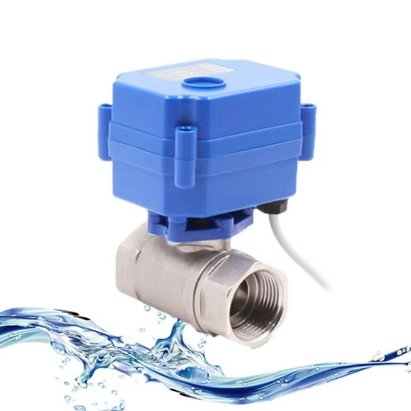 2 Way Electric Valve Actuator ACDC Motor  Wireless Automatic Control Brass Motorized Ball Shut off Valve for Drainage