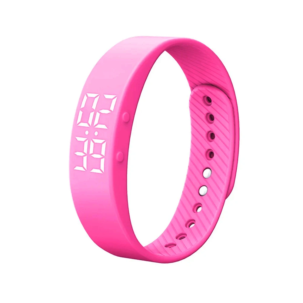 LED Digital Smart Bracelet Waterproof Smart Clock Smart Bracelet with Vibrating  Alarm Clock Reminder