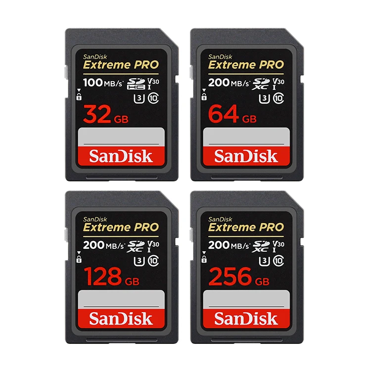 100 % Original Sandisk SD-Karte Extreme Pro Speicherkarte 32 GB 64 GB 128 GB 256 GB V30 High Speed Class 10 U3 SD-Karte für Kamera – Detail 8