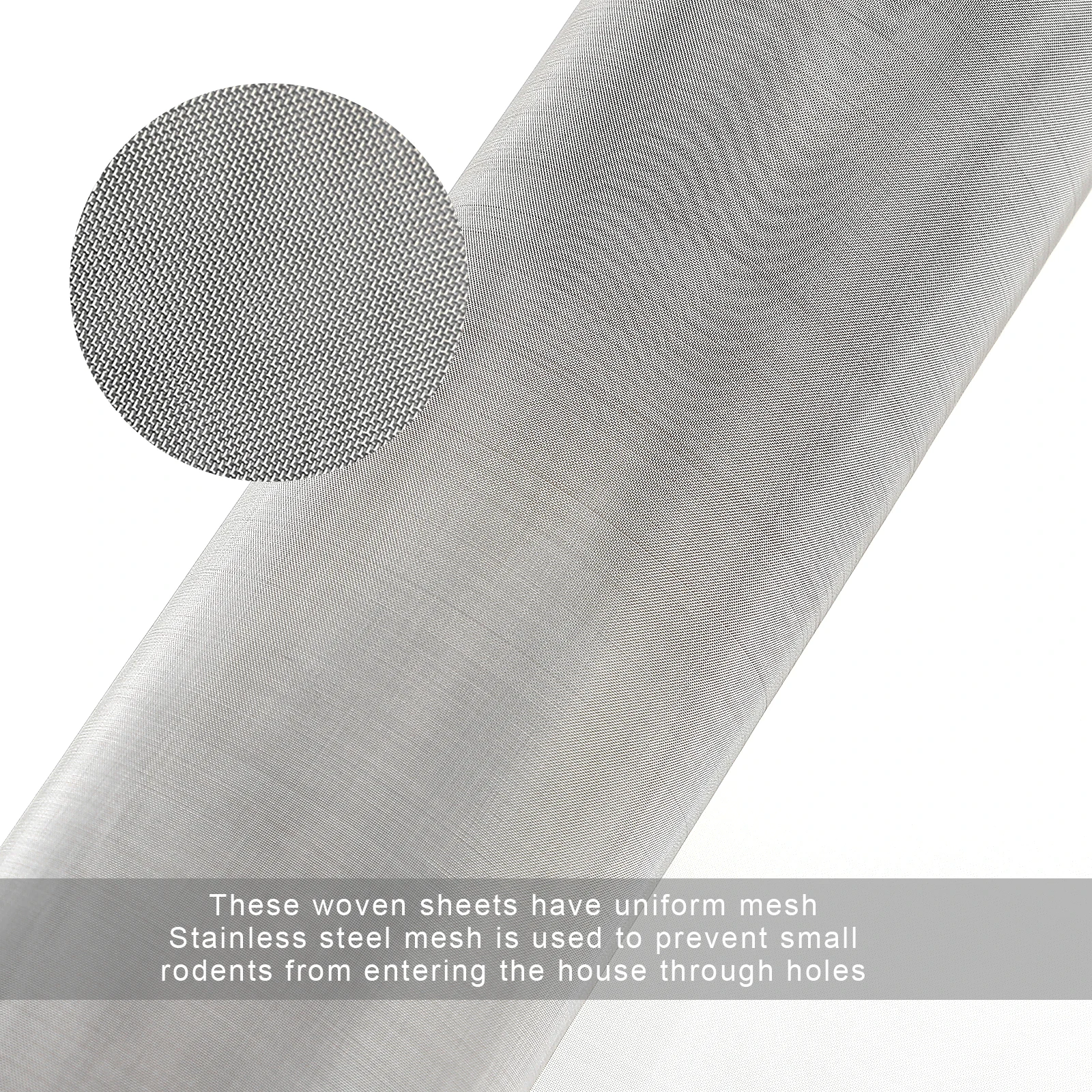 

Stainless Steel Woven Wire Mesh Sheet Insect Pest Rodent Proof Corrosion Resistant Metal Mesh For Multiple Uses Tools