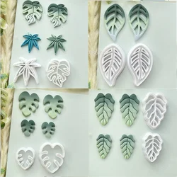 Turtle Leaf Leaves Tropical Natural Plant Polymer Clay Cutters Hollow Botany Embossing Soft Pottery Earring Pendant Jewelry Tool
