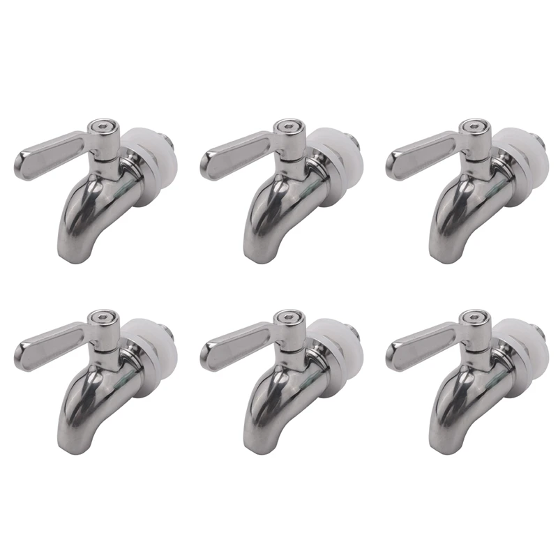 

6X Stainless Steel Faucet Tap Draft Beer Faucet For Home Brew Fermenter Wine Draft Beer Juice Dispenser