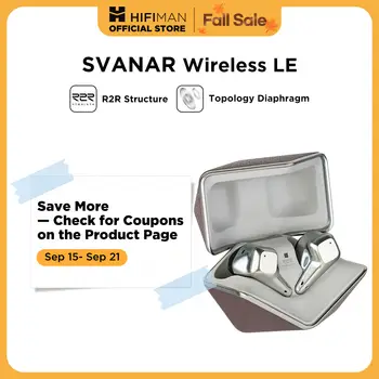 HIFIMAN SVANAR 無線低功耗降噪藍牙入耳式高保真耳機,配備 Hymalaya DAC、拓樸振膜驅動單元,IPX5 防水 8 最佳銷售 降噪耳機 - №5