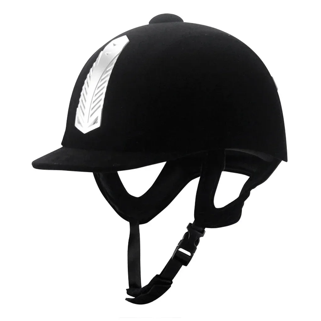 Casco para montar a caballo para hombres, mujeres y niños, protección de seguridad ABS duradera y transpirable, media cubierta, 52-62cm