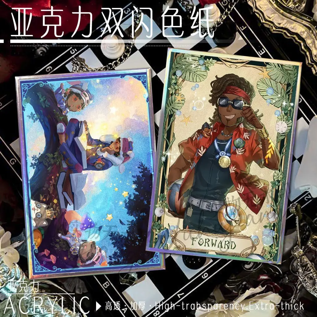 

Anime Identity V William Ellis Cosplay Acrylic Double Flash Colored paper Color card Desktop ornament Fans Christmas Gifts