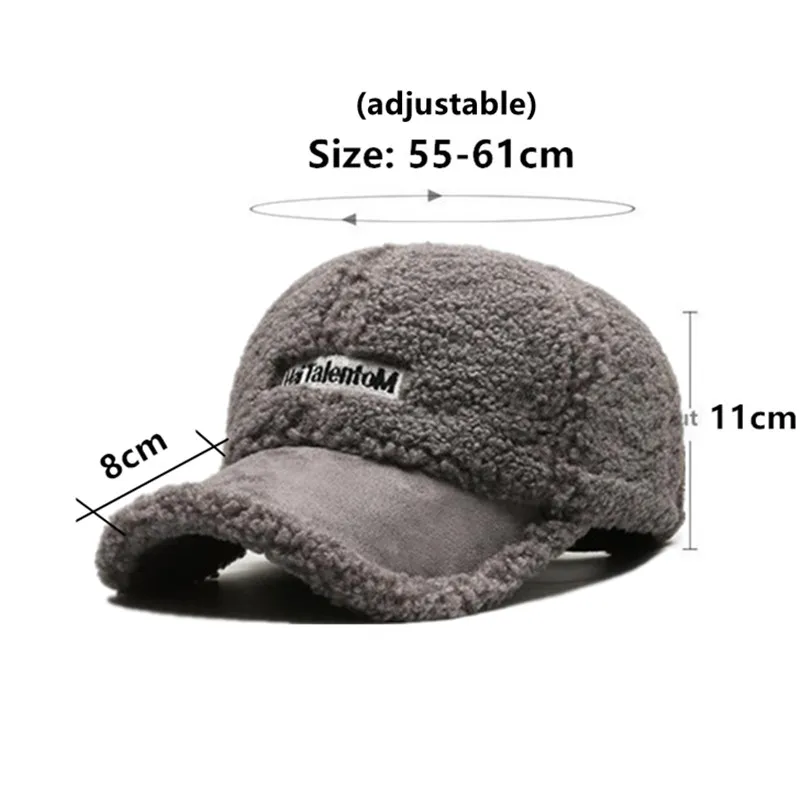 Free Shipping New Winter Women's Hats Lambhair Warm Baseball Cap Fashion Personality Hip-hop Hat Party Caps Cute Girls Hat