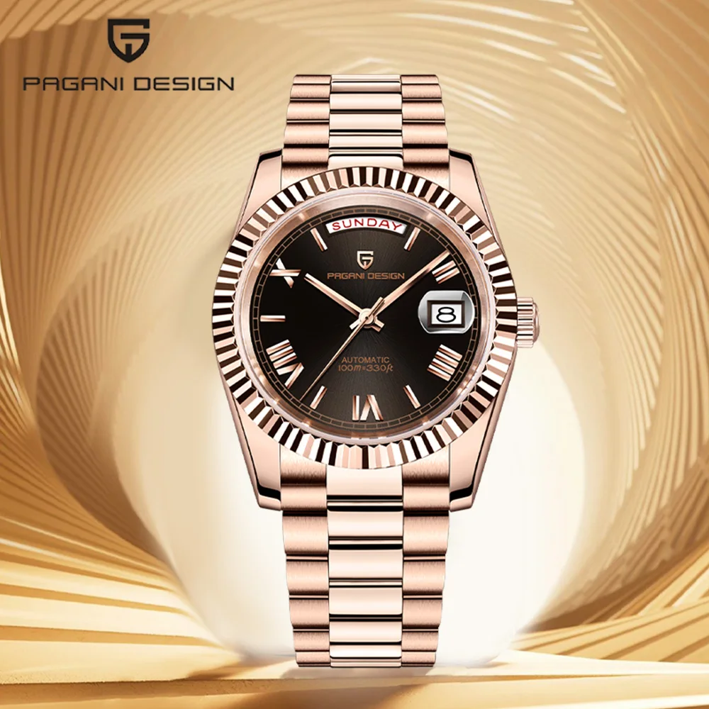 2025 Pagani design new 40mm Rose gold series men's watches luxury automatic mechanical watches men's AR Sapphire stainless steel