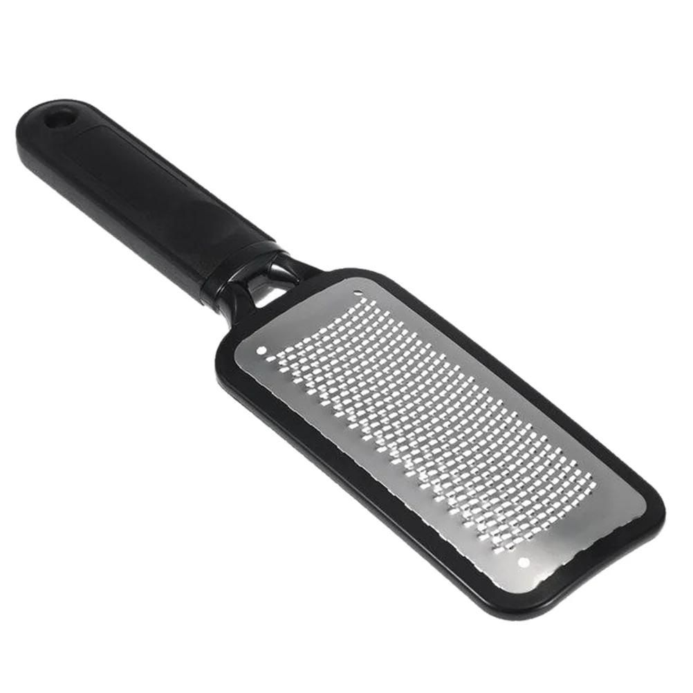 Dubbelzijdig roestvrijstalen voet eeltvijl Zwart pedicurehulpmiddel voor het verwijderen van dode huidcellen Eelt voetverzorging verwijderaar