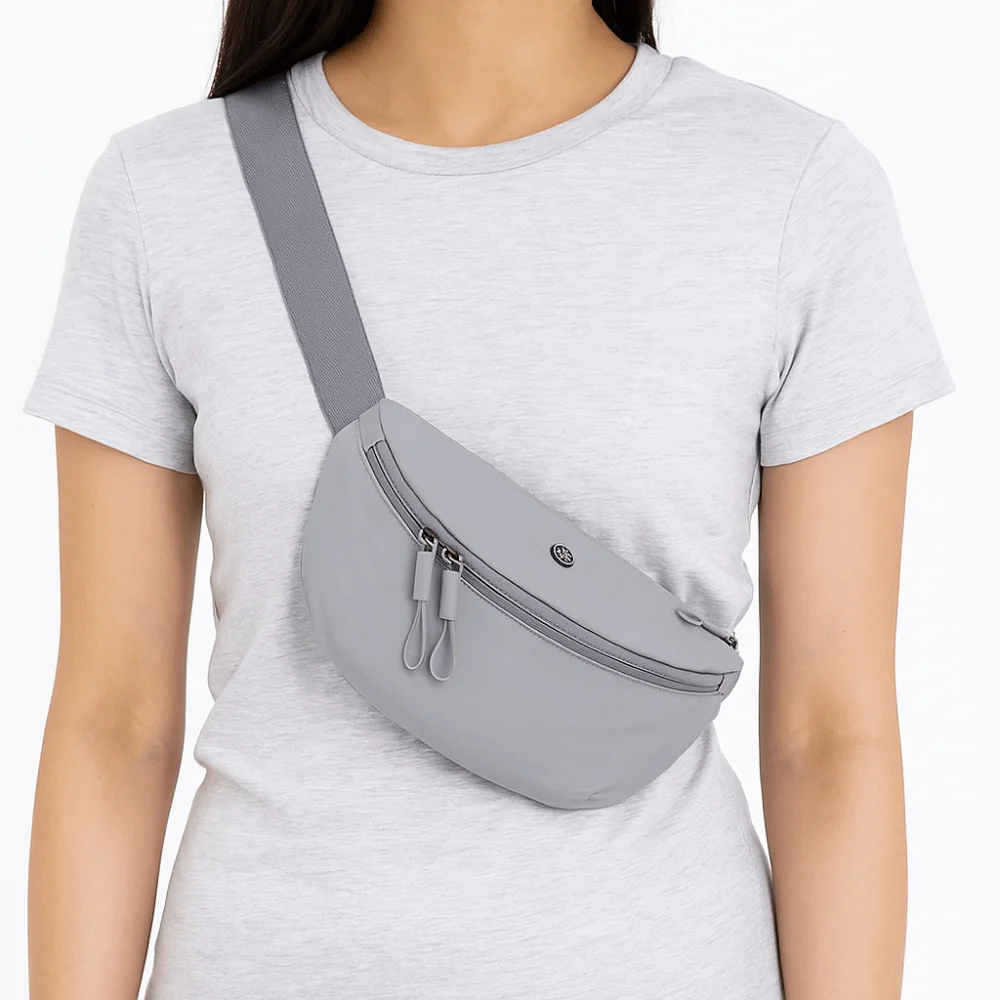 

Casual Nylon Shoulder Bag Wide Shoulder Strap Large Capacity Oxford Cloth Crossbody Bag Messenger Bag Solid Color Dumpling Bag