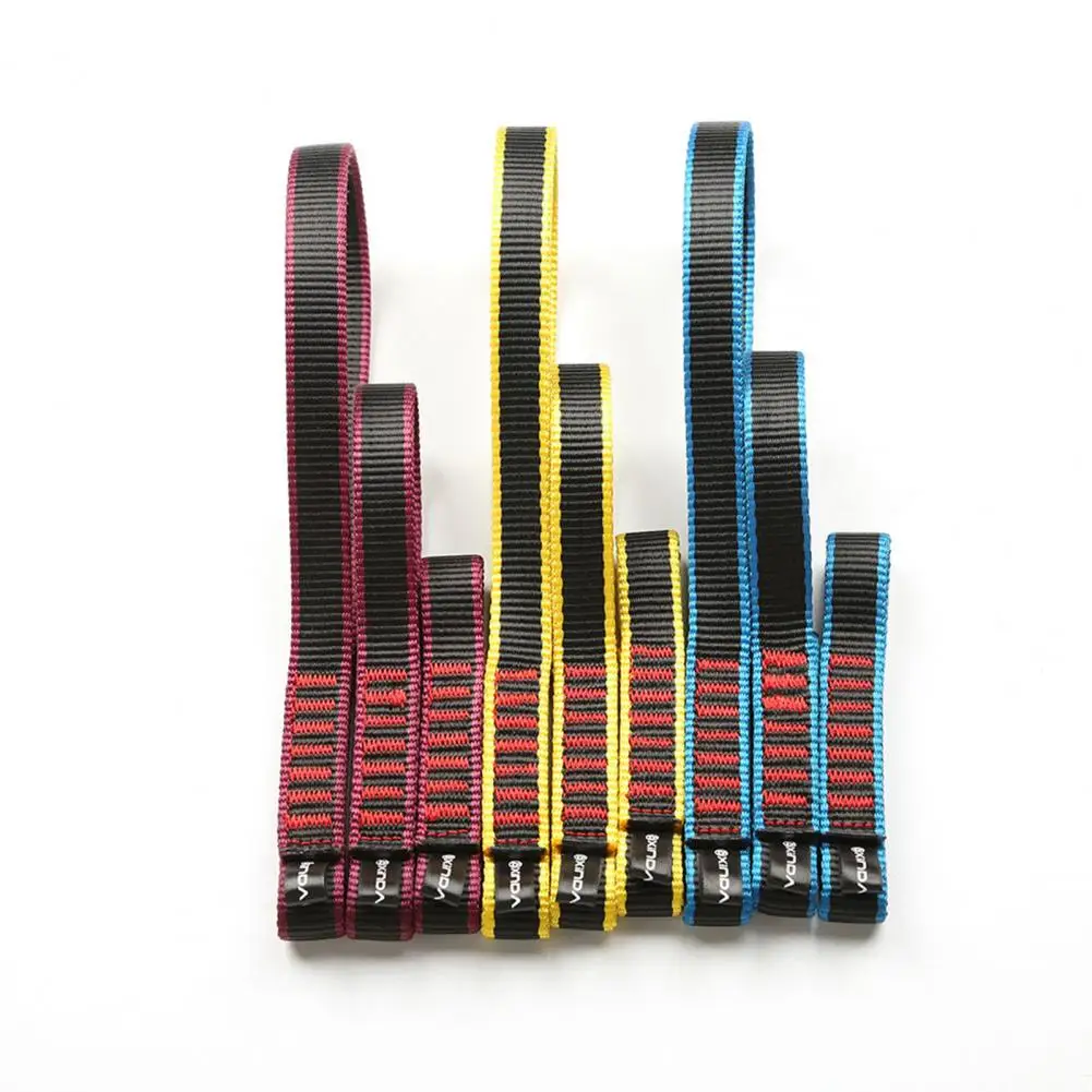 حزام حزام 16 مللي متر واسع سريع السحب من النايلون حبال مفتوحة لتسلق الجبال حلقة تسلق أجهزة حزام من النايلون معدات التسلق