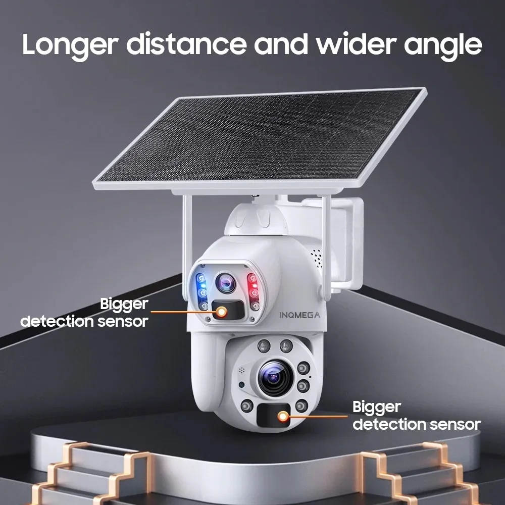 Imagem -03 - Câmera de Vigilância sem Fio ao ar Livre 4g Sim Zoom Óptico 36x Painel Solar Bateria Luz de Alarme Vermelha Detecção Humana Pir 4k 8mp