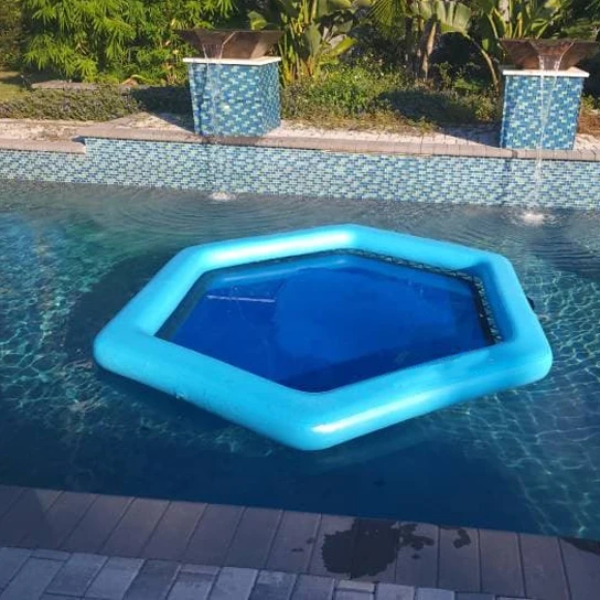 

Китай производство шестигранный надувной водный гамак плавающая платформа бассейн поплавок гостиная водный стул