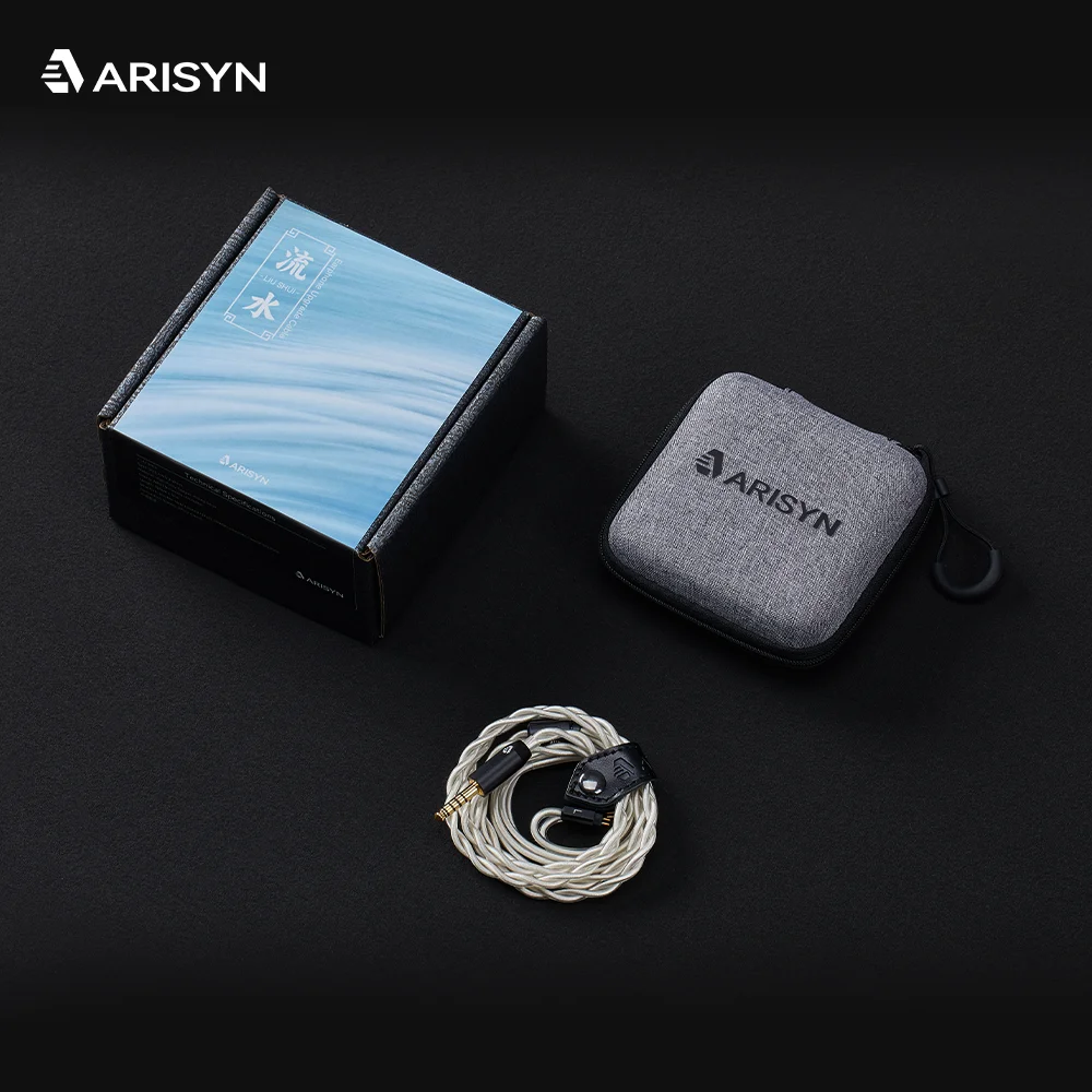 جديد ARISYN LIU SHUI داخل الأذن سماعة ترقية كابل عالية النقاء النحاس مطلي الفضة سماعة رأس سلكية مع 3.5 مللي متر 4.4 مللي متر سماعة التوصيل