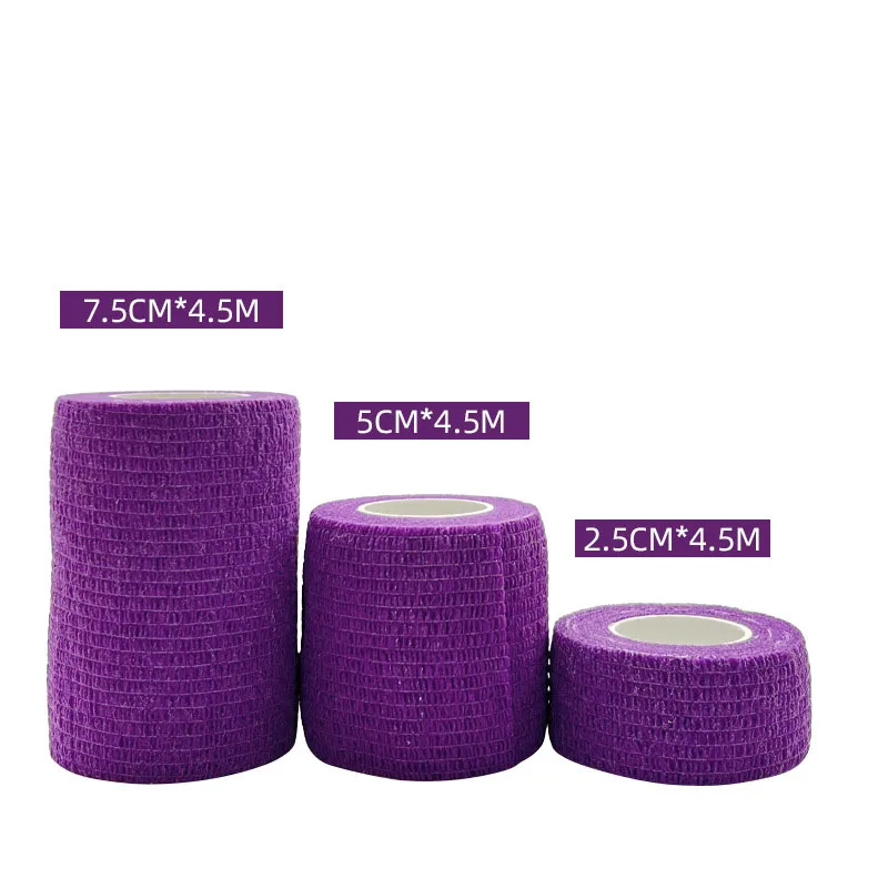 1/3/6/20PCS Sports Self Adhesive Purple Elastic Bandages Anti-slip Athletic Nonwoven Waterproof Elastic Tattoo Bandages Aid Kit