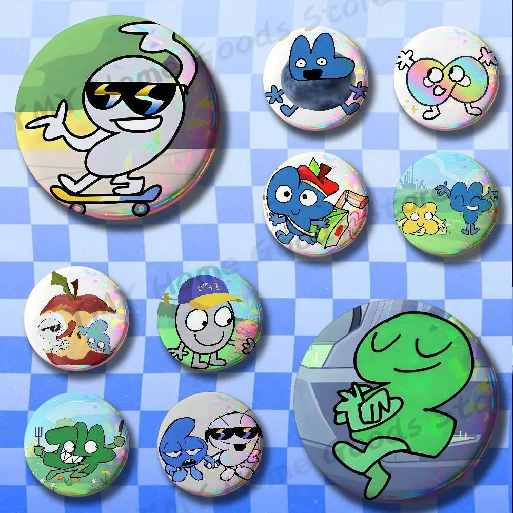 Cartoon One Two Three Four Number Badges Cartoon Character Pins Brooch for Bag Shoes Decoration Jewelry Gifts