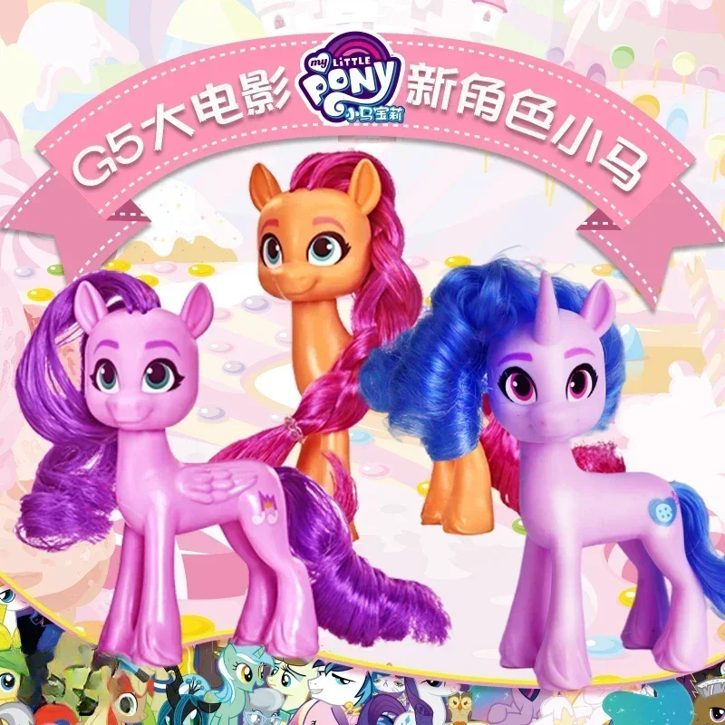 Hasbro My Little Pony G5 Best Movie Friends PIPP Lzzy Sunny F2612 Doll Gifts Toy Model Anime Figures Collect Ornaments