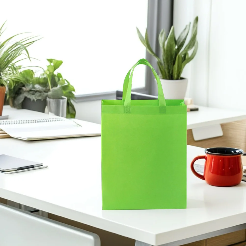 

30pcs Eco-Friendly Shopping Bags 10 Colors Reusable Tote Foldable Storage Bag For Grocery Retail Gift Nonwoven Handbag